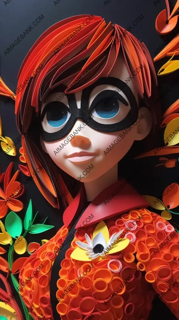 The Incredibles in Paper Art: Helen Parr&#8217;s Multi-Dimensional Portrait