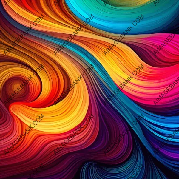 Vibrant Swirly Lines: Colorful Graphic Art