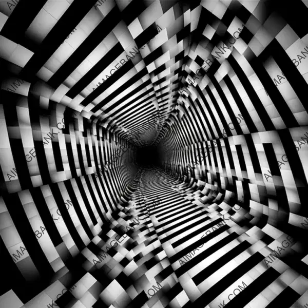 Abstract Art: Composed Grid in Black and White