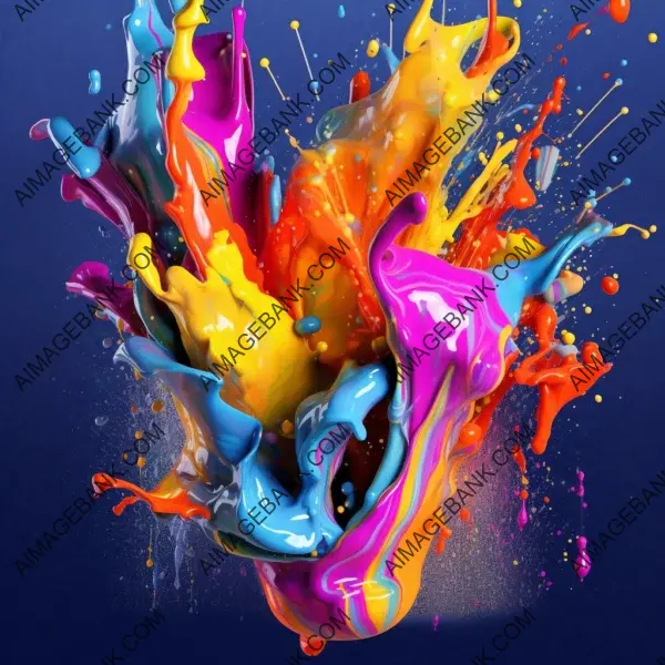 Exploring Various Forms of Bright Colored Paint Splashes