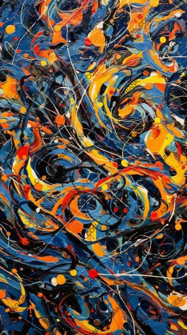 Dynamic Interplay between Colors and Forms in Abstract Art: Influenced by Jackson Pollock