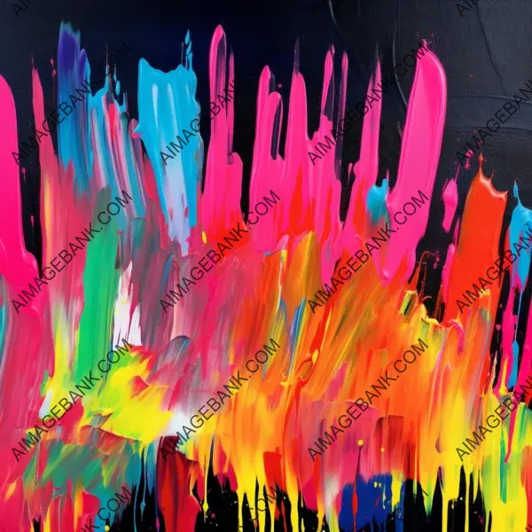 More Neon Paint Brush Strokes: Vibrant Expressions