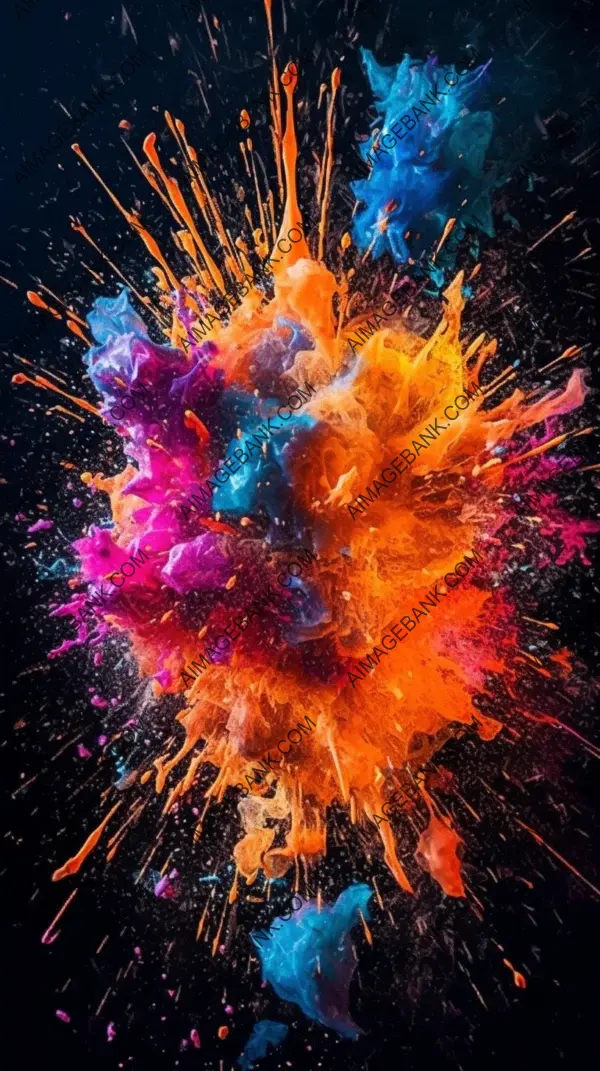 Dynamic Cinematic Neon Paint Explosion Unleashed