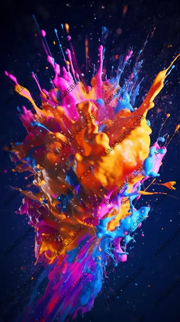 Vivid Neon Paint Explosion Cinematic Unveiled