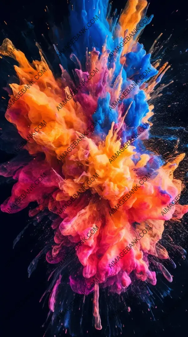 Cinematic Macro Neon Paint Explosion Unleashed