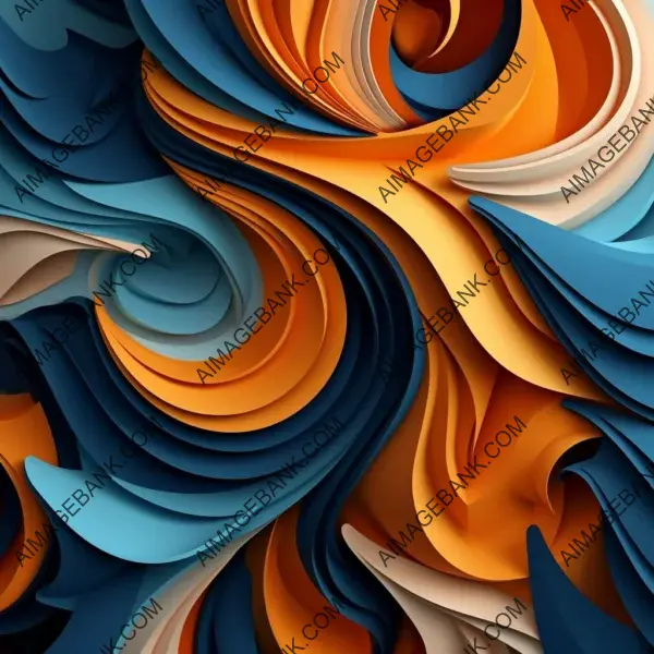 Paper Art Background with Twisted Wallpaper Style