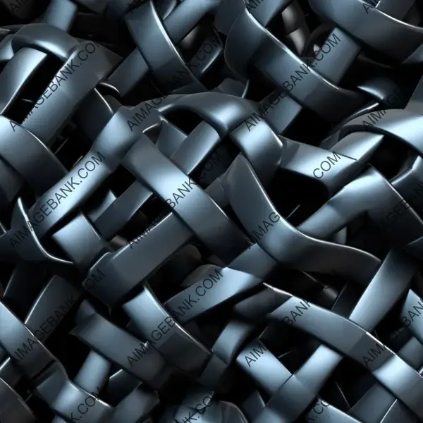 Unleashing Jumbled 3D Shaped Black Glass Seamless Pattern