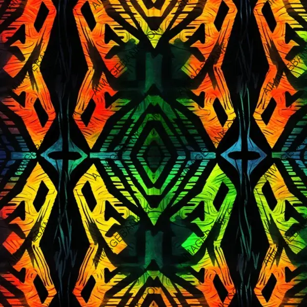 Endless Print: Abstract Neon African Tie Dye Unleashed