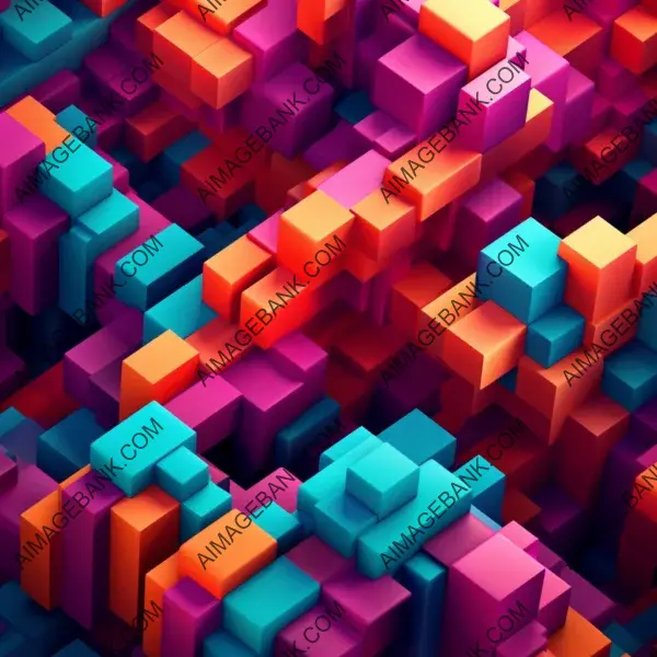 Complex Geometric Patterns in High-Quality 3D Abstract Renders