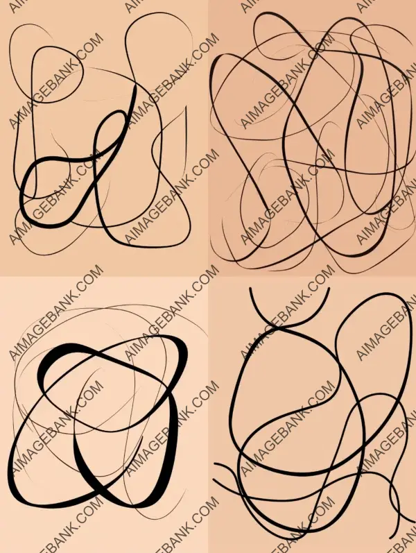 Black Loops: Simple Line Drawings