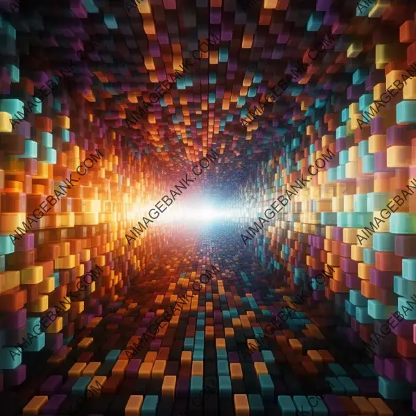 Speeding Photon Visuals: Tunnel Cubes in Motion