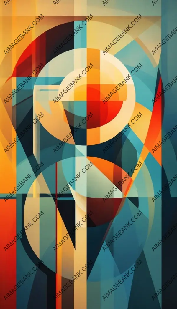 Abstract Art: Complex Geometric Color Triad