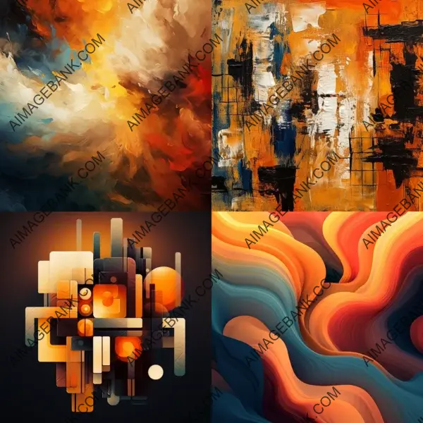 Abstract Everything: Contrasting Colors with Warmth