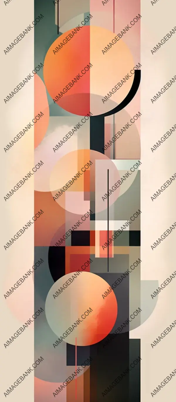 Abstract Geometric Art: Expressive Lines and Shapes Embracing Spring