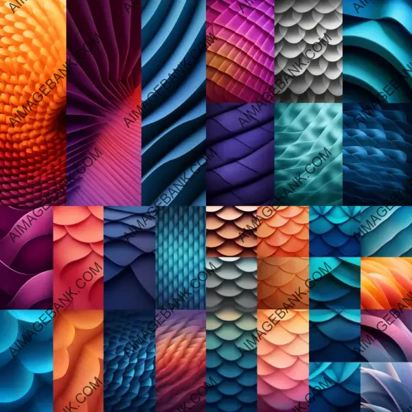 Abstract Geometric Patterns: Artistic Gradients and Visual Effects