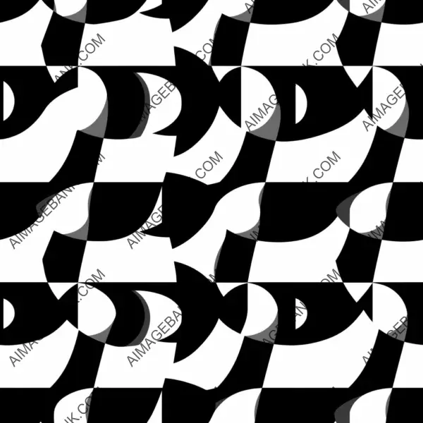 Abstract Pattern: Bold Black and White Check