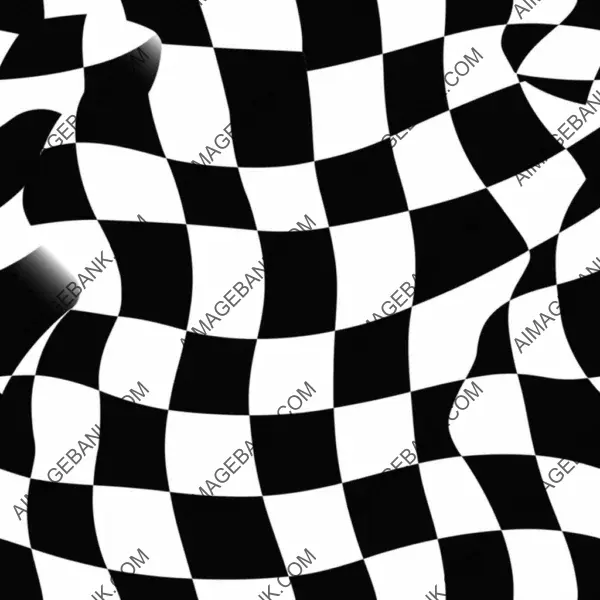 Bold Check Pattern in Abstract: Black and White