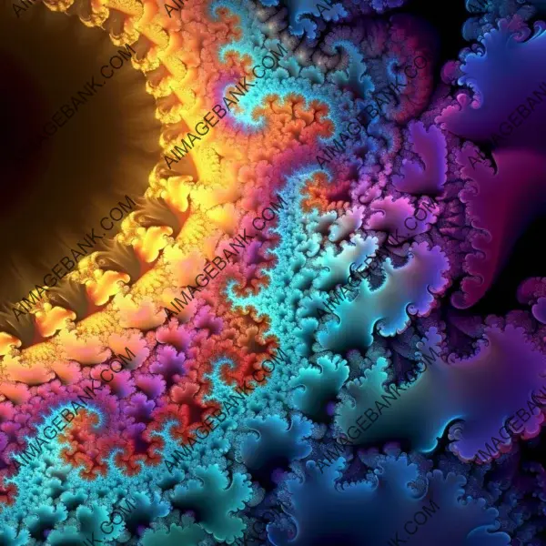 Vivid and bright colors filling up the mesmerizing mandelbrot fractal