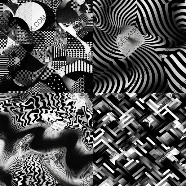 Patterns in Monochrome: Black and White Art with a 169 Arrangement