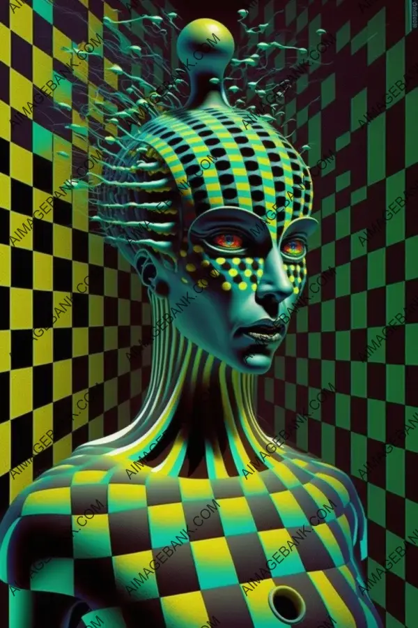 Schizophrenic tesselated ai nightmare vibrant