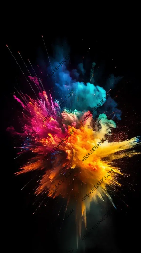 Vibrant explosions of colors: Picture evoking sensory delight