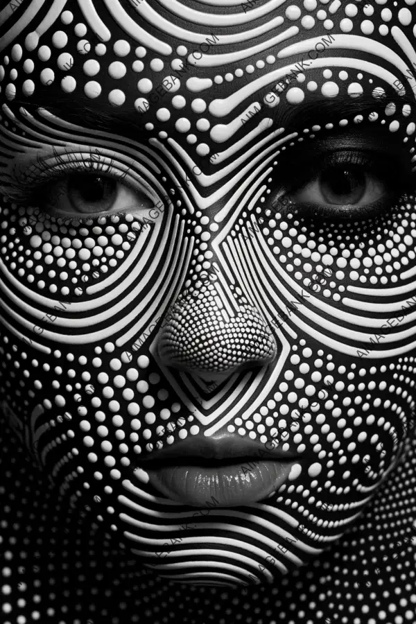 Surreal beauty: Filigree abstract portrait creating dreams