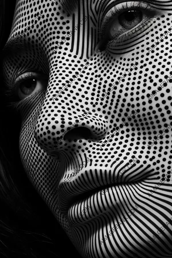 Stunning filigree surreal abstract portrait