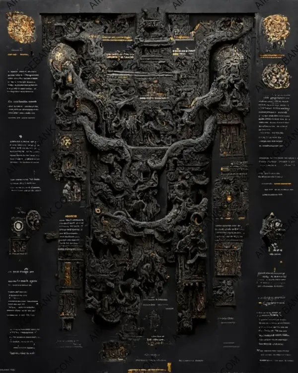 Intricate Bronze Paper: The Gods&#8217; Gate in 3D Map Art