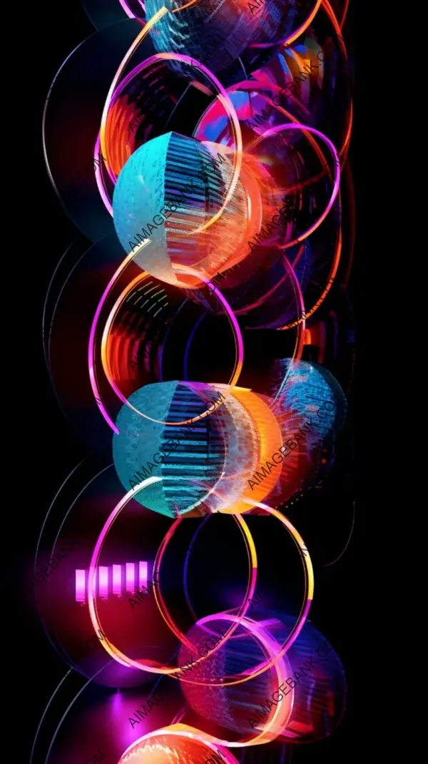 Vibrant Neon Artistry: Abstract patterns with captivating brilliance