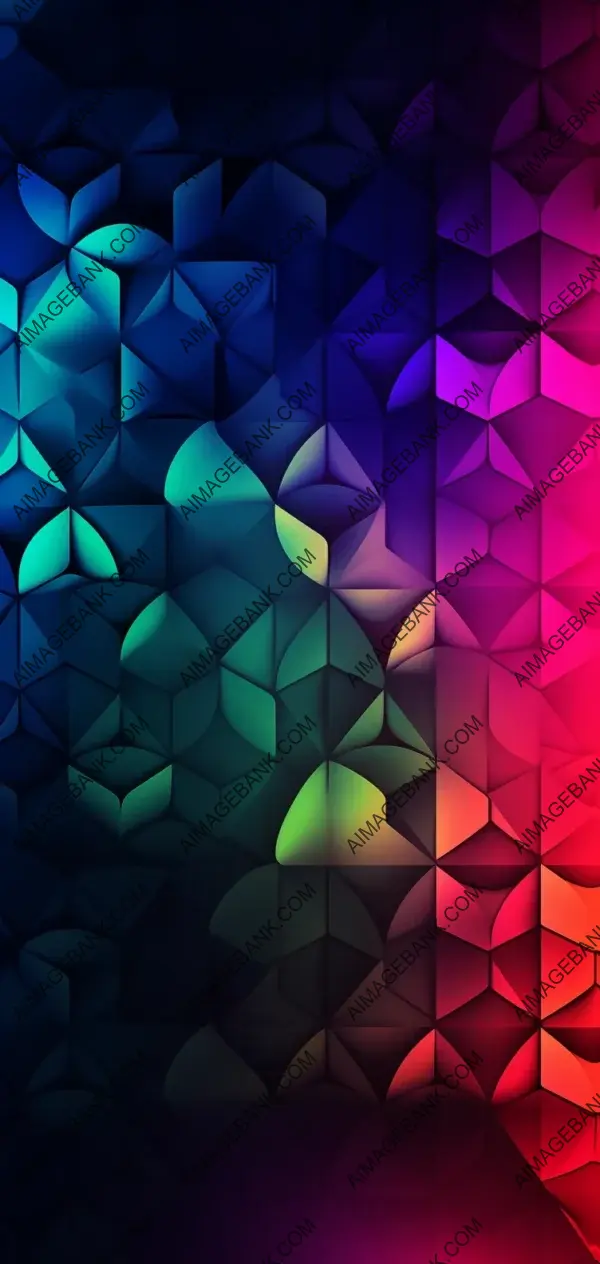 Vibrant Geometric Wallpaper: Colorful patterns adorn your phone screen