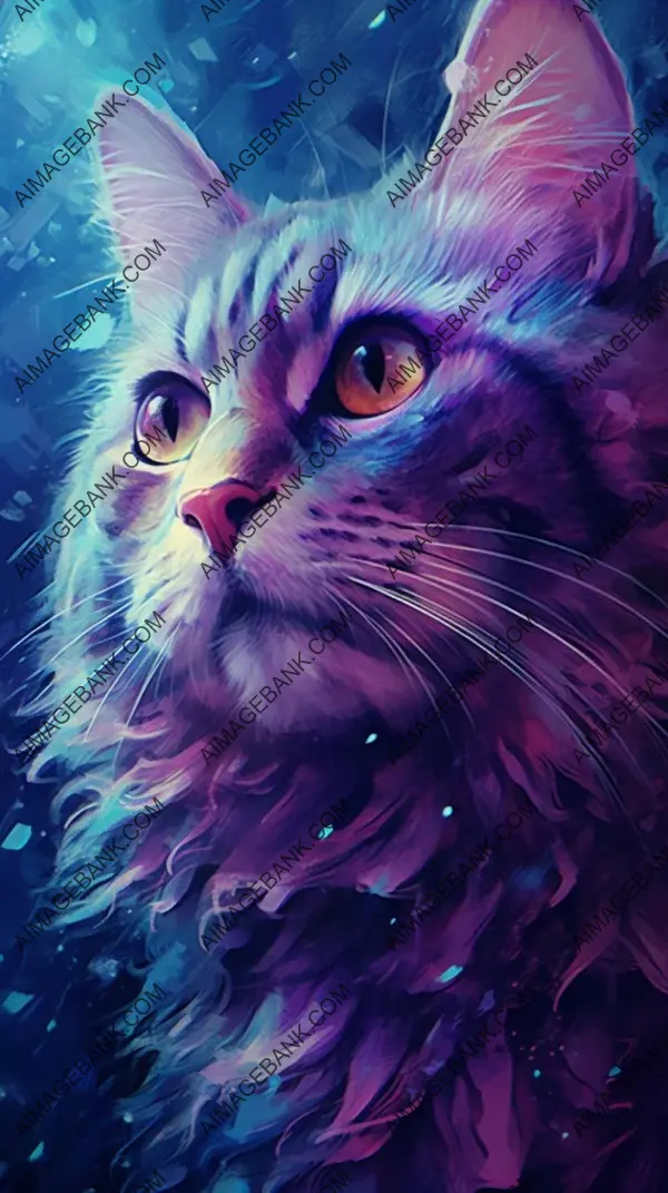 Captivating Feline Presence: Detailed Atmospheric Cat