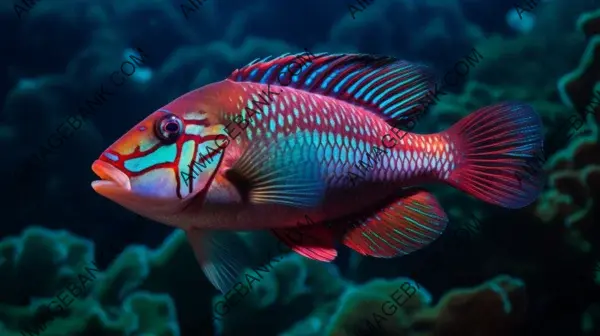 Aquatic Symphony: Real Wrasse&#8217;s Graceful Swim