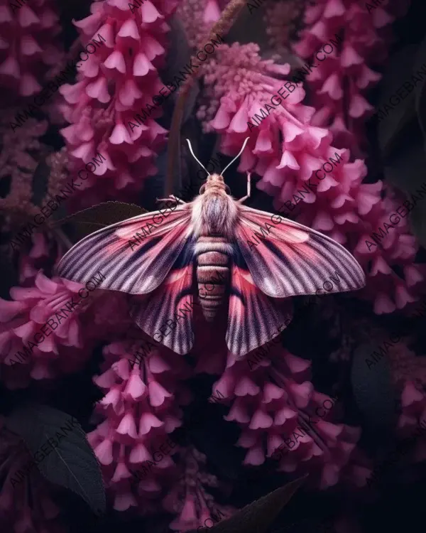 Pink Moth Flowers with Soft Lighting