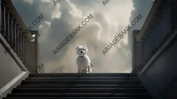 Journey to the Clouds: Maltese Dog Ascending