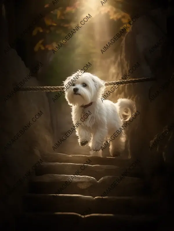 Ascending to Paradise: Maltese Dog&#8217;s Ladder Run