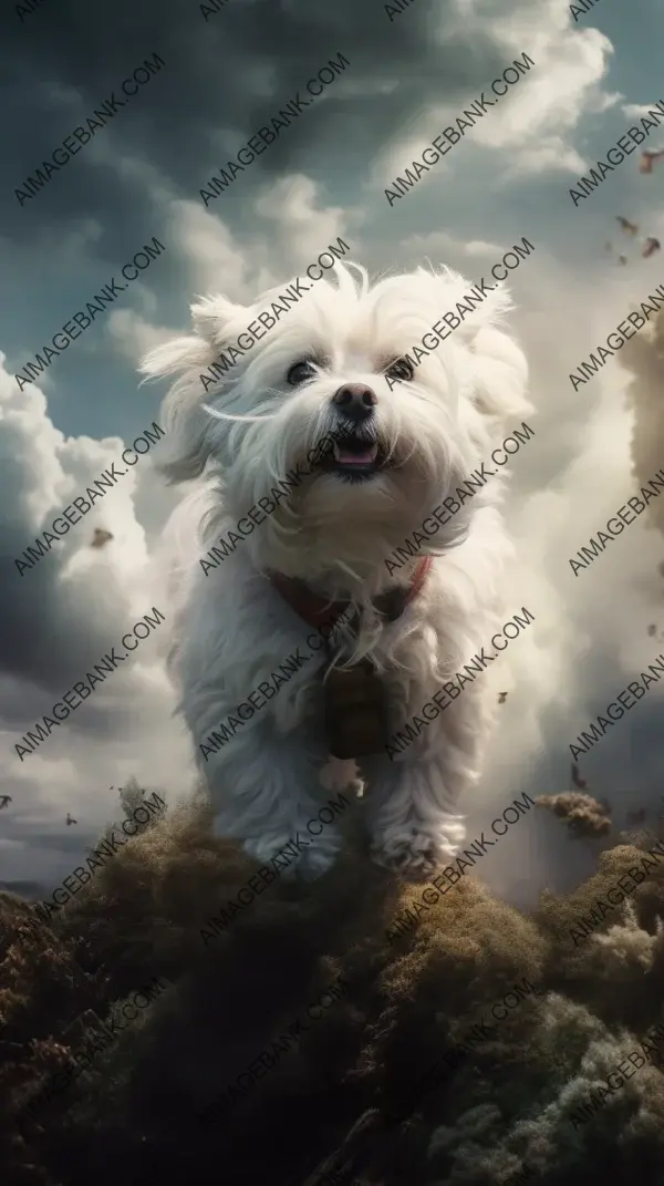 Heaven-Bound Hound: Maltese Dog&#8217;s Clouds