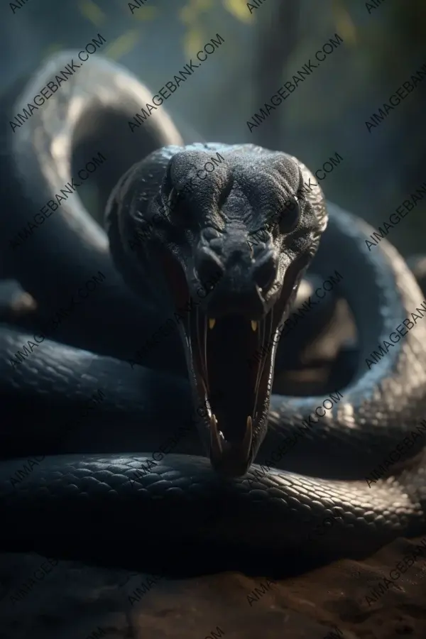 Feel fierce and anger as black mamba roars