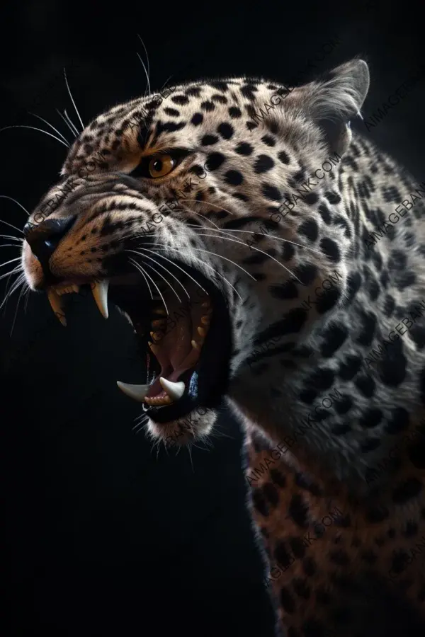 Witness untamed spirit and ferocity of roaring leopard