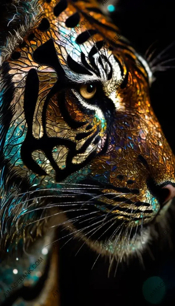 Immerse in mesmerizing macro photography of tiger&#8217;s browline