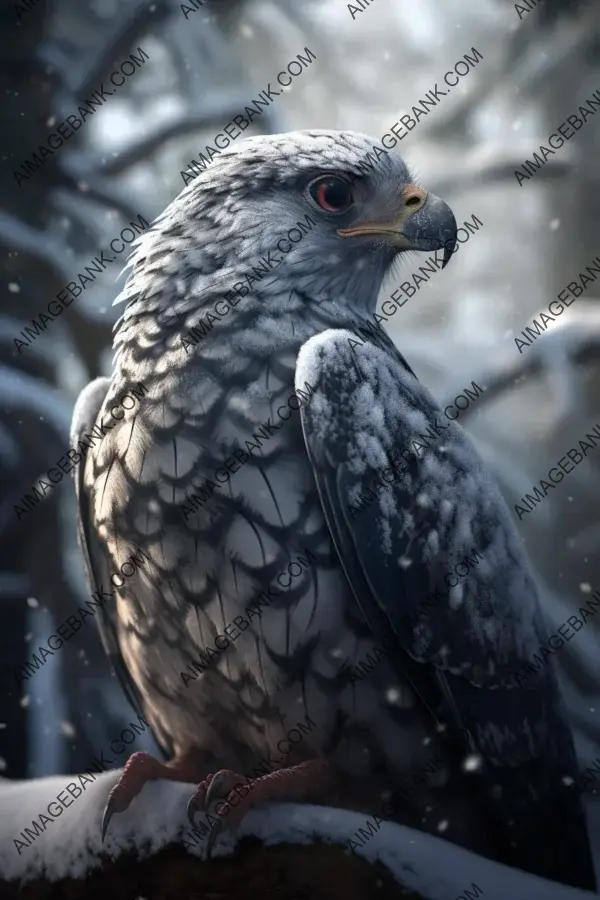 Elegant Falcon Portrayed in Concept Art