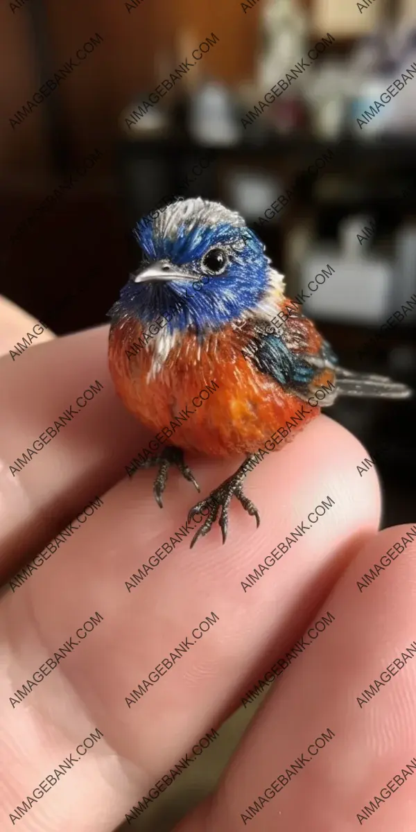 Extreme Macro Close-Up: Tiny Adorable Bird