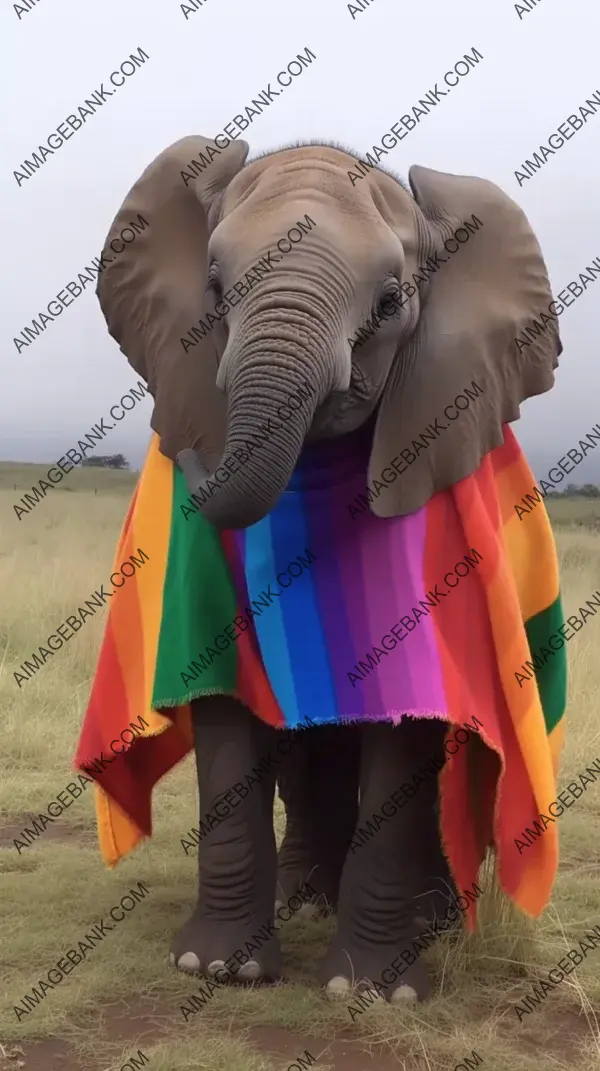 Heartwarming Baby Elephant: Adorned Beauty