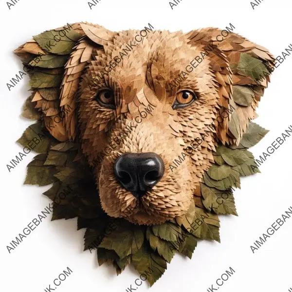 Immerse in artistic representation of dog&#8217;s head