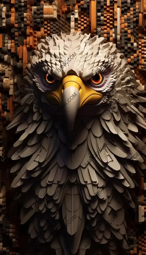 Experience unique and artistic representation of eagle&#8217;s face