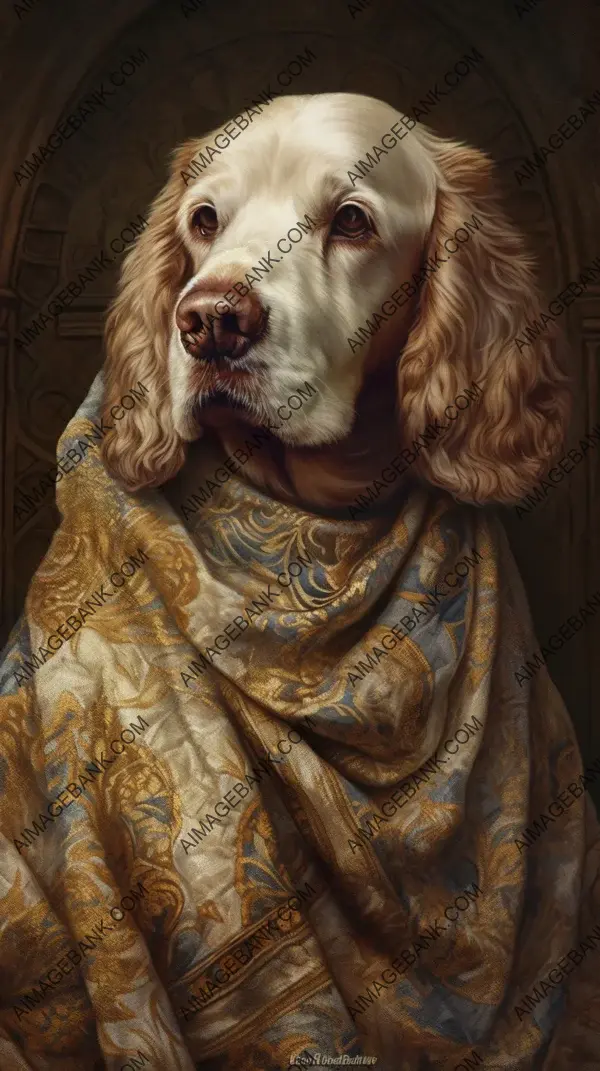 Regal dog&#8217;s painted portrait: A masterpiece by Jonathan Laura