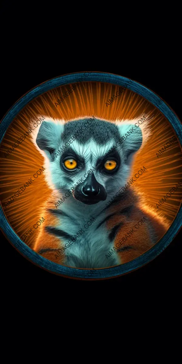 Ring-tailed beauty: Pinstriped pattern in mesmerizing closeup