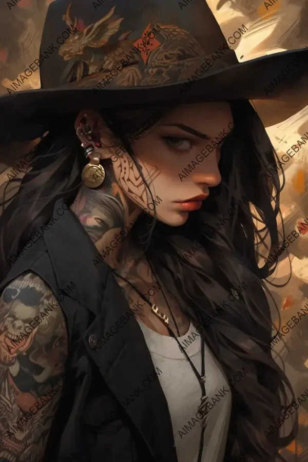 Hat Style: Tattooed Woman with a Dark Vibe