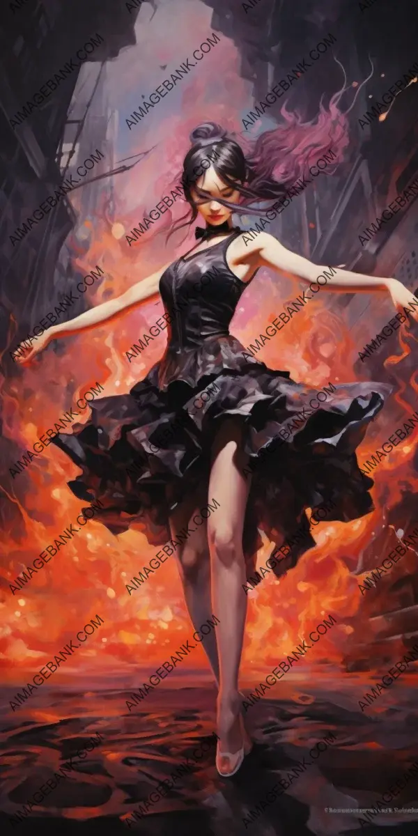 Dynamic Dance: Ballerina Performing on Hot Coals in Gordon Yi Rfang&#8217;s Style