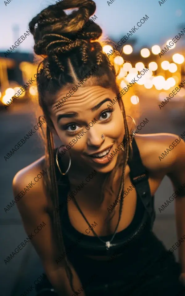 Close-Up of a Funny and Charming Young Woman Caught in a Grimace