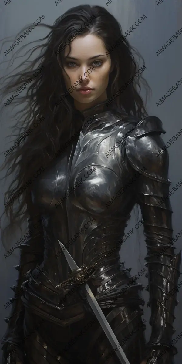 Holding Swords with Grace: Slender Female in Armor